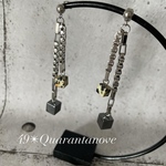 49✴︎ダルメシアンキューブ/チェーン［イヤリング/ピアス］