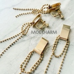 ゴールドパイプベッド✳︎ ゴールドボールチェーン ヤリング✧ °／ピアス