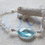 Aquamarine sea bracelet   ☆３月誕生石☆ アクアマリンのブレスレット