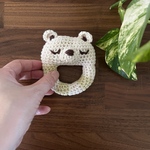 🧸赤ちゃんがにっこり♪やさしい手触りのくまさんラトル（ガラガラ）