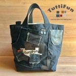 tuttifun＊side pocket  black bag       A68