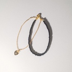 ハートのゆるやか2連ブレスレット