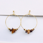 再販さざれ石フープイヤリング/ピアス
