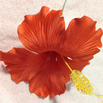 送料無料フラダンス髪飾りハイビスカス赤