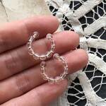 【1個】18mm/ゴールド/クリアボールイヤーカフ