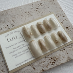 white&beige🤍 ホワイト,ベージュニュアンスネイルチップ