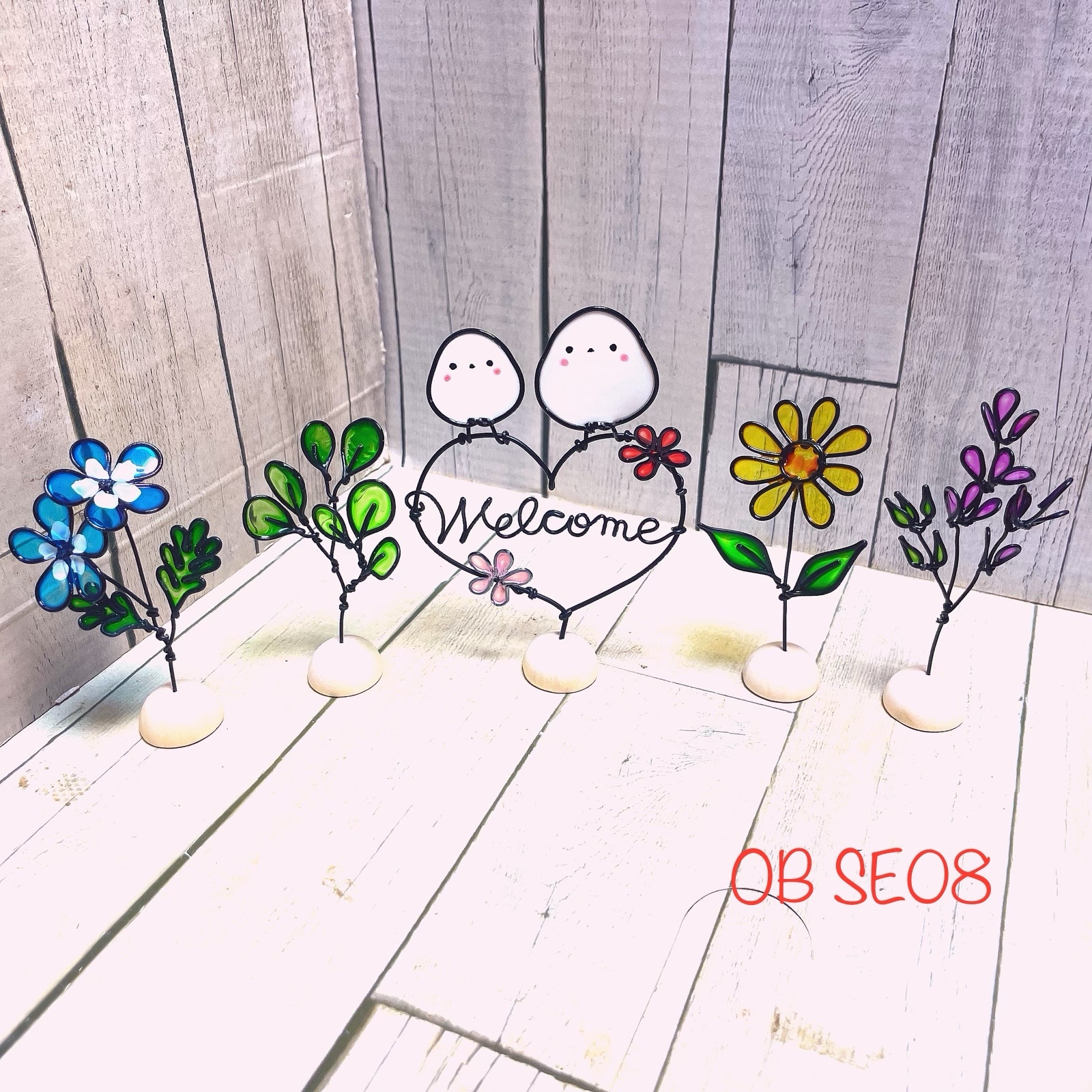 WL SE70】シマエナガ】ディップアート ワイヤーアート ワイヤー