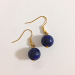 【送料込】ラピスラズリの一粒ピアス