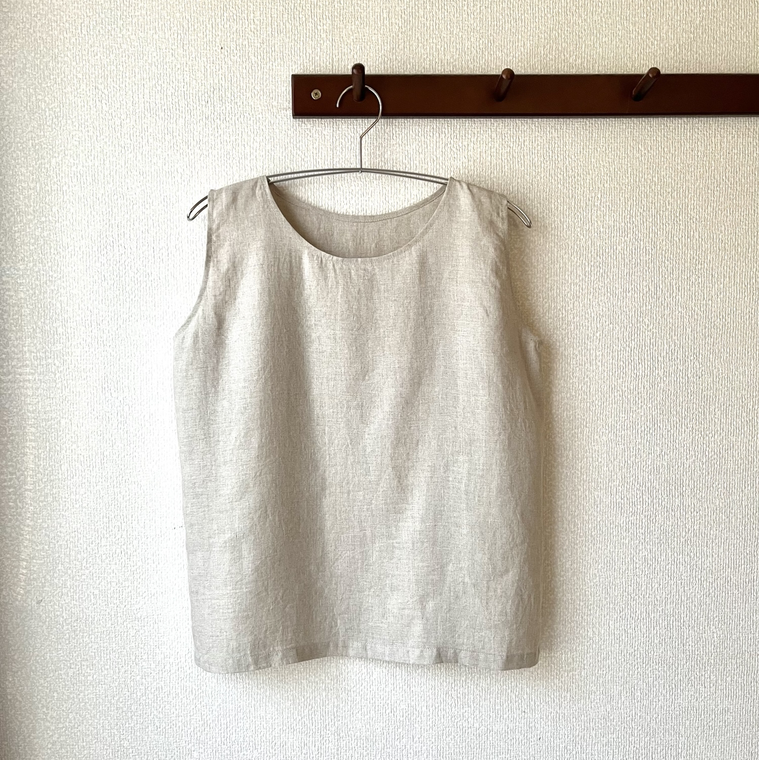 ダブルガーゼのシンプルなタンクトップ 【白】 - RIMI-SAN'S