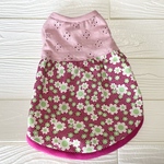 retro-pink  girly  retro flowers ノースリーブワンピース　S