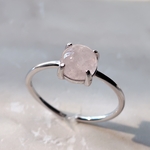 【minneオープン価格】モルガナイトのリング｜6mm｜ラウンドカボション｜silver925（ロジウム）｜フリーサイズ