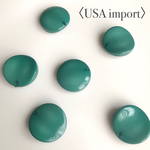   〈USA import〉グリーン アクリル フラットラウンド ビーズ （4個 ）