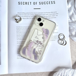 【No.8】パープルかすみ草付 ニュアンスiPhoneケース