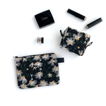 【お得な２点セット】デイジー刺繍♩ポーチセット/ミニミニでも大丈夫＆通帳・母子手帳・お薬手帳・小物収納に♩プチギフトにも