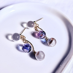 ＊.°ガラスみたいな透明感.°＊ コロンと丸玉ピアス【クリアシャボン】/透明 シャボン玉  レジンピアス ハンドメイドピアス 金属アレルギー対応ピアス 丸玉 ちゅるん キラキラ
