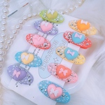 ２個1セット★ランダムカラフルミニヘアクリップ 🎀