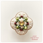 The Garden 〜Coup de Coeur〜ビーズ刺繍ブローチ