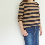 【年末感謝祭30%OFF】デラヴェボーダープルオーバー＜ベージュ×ネイビー＞