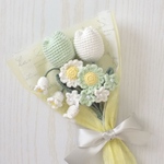 枯れない花 毛糸の花束 パステルカラー ブーケ