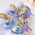 【夜空の𝚂𝚝𝚎𝚕𝚕𝚊𝚛 𝙵𝚊𝚗 × ねこさん】オイルキーホルダー  ハンドメイド　レジン　シャカシャカキーホルダー　シェイカー　