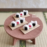 おにぎり好きの為のミニチュアおにぎり　ねこおにぎり組　和雑貨