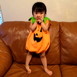 男女兼用。80sizeバルーン型ハロウィンカボチャの着ぐるみ