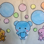 オーダー品★お誕生日のしゃぼん玉×８枚