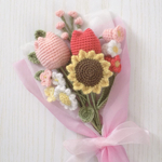 枯れない花 毛糸の花束 ブーケ 編み物