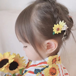 ひまわりのポニーフック❁⋆* 浴衣 髪飾り 子ども つまみ細工 甚平