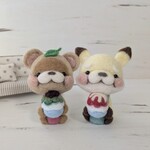 【 夏の冷たいおやつ 】キツネ と たぬき