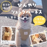 【保冷剤付き】ひんやりリュックハーネス 小型犬用 