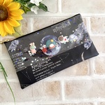 追加！　宇宙柄　通帳ポーチ　ラミネート シャカシャカポーチ　通帳ケース　お札ポーチ