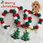 🎄 メリクリチョーカー 🎄  ボンボンチョーカー ボールネックレス  アクセサリー 犬 猫