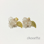【SALE】white flower＊bouquet＊イヤリングset