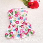 🌺ハイビスカスメッシュのワンピース/犬服