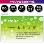 名刺作成 名刺印刷 100枚 両面 フルカラー 紙ケース付 No.0378