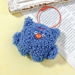 ブルーねこ　バッグチャーム　ぬいぐるみ　キーホルダー　バッグチャーム　ふわふわ　三日月　雑貨　