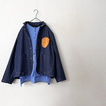 『homespunさま専用』丸襟8oz岡山デニムジャケット：：indigoインディゴデニム：：おじシリーズ