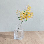 ミモザのインテリアフラワー　室内　玄関　おしゃれ　春　花言葉　造花　花瓶　ウェルカムスペース　アート　ワイヤー　樹脂