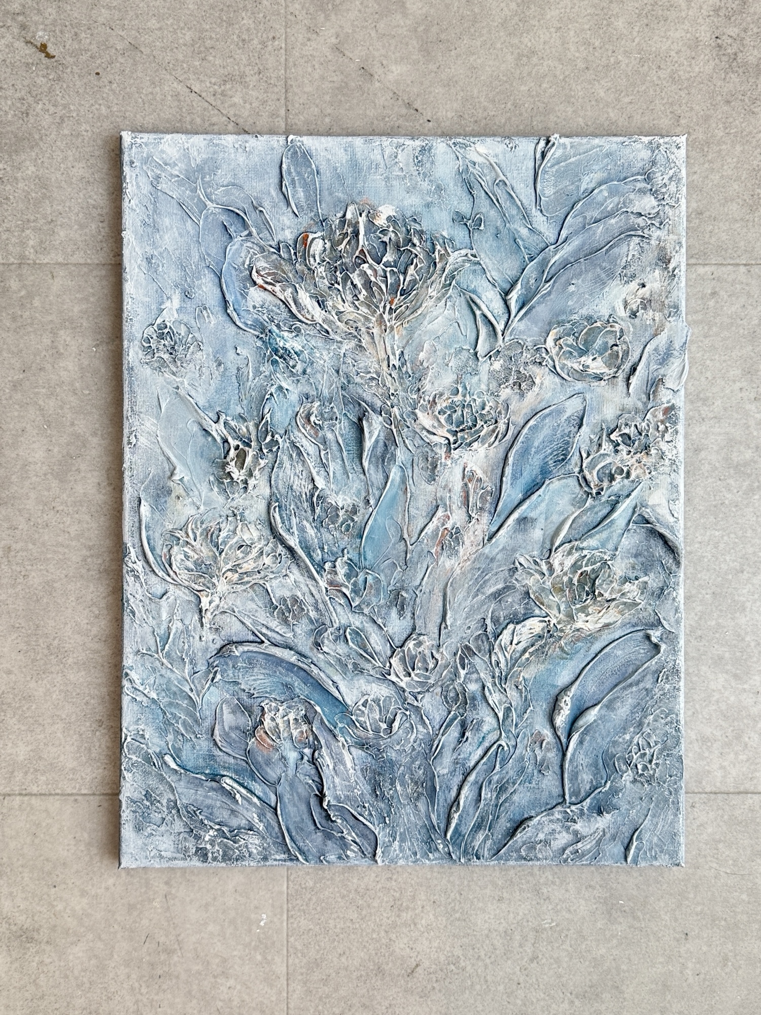 アクリル画 アート　「蝕む」 心臓」SMサイズ アート作品 原画 徳島洋子作品 アクリル画