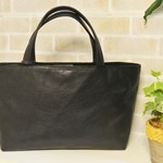 （シンプル）横長サイズトート・ネイビー（中）bag☆バッファロー（水牛革）！！☆彡