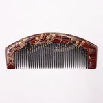 【10%OFF済｜セール中】くし 櫛 溜塗り研ぎ出し 金蒔絵 螺鈿入り 日本製 骨董 アンティーク 小物 おしゃれ 大正時代（小菊・すすき）