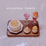 🍑７月の限定出品✨桃づくし🍑ミニチュアスイーツセット　