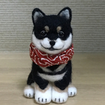 おすわり＊黒柴＊柴犬＊羊毛フェルト