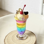 ミニチュア レインボー🌈クリームソーダのチャーム or 片方ピアス