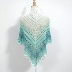 三角ショール　ショール　ストール　バレエショール　年中使用可【アイスグリーン＆ミント】