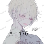 A-1176 メンズ ステッカー sticker 素材 コラージュ collage シール achashop