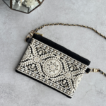 【再販】インド刺繍リボンのショルダーにもなるポーチ