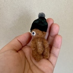 グリーンタータンチェック帽子のくましゃん
