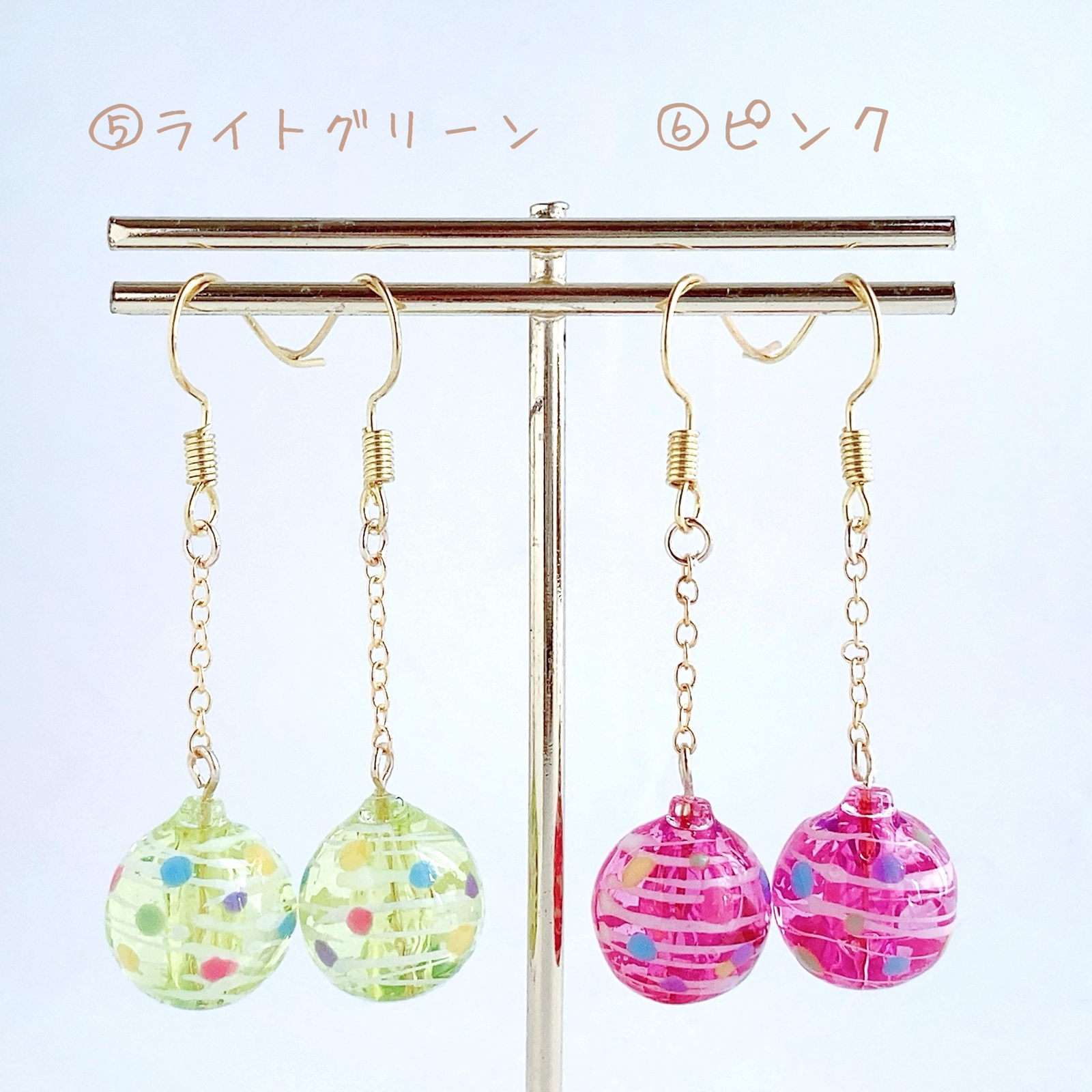 ヨーヨー✧水風船ピアス/イヤリング♡(クリア) - ＊かのん＊ | minne